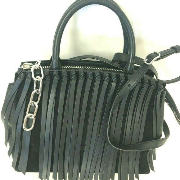 ALEXANDER WANG “Attica Fringe" Black Leather Bag - Picture 11 of 12